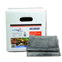 AquaTough 15 Feet x 15 Feet 45 Mil Pond and Water Garden Liner - Durable EPDM Rubber Easy to Install - Black - Koi Fish and Plant Friendly - Resists UV
