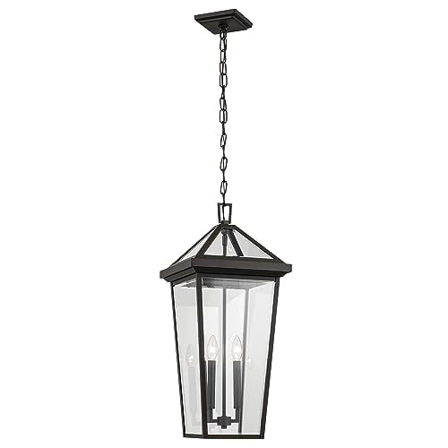 Kichler Regence 2-Light Olde Bronze Updated Traditional Outdoor Pendant with Clear Glass for Outdoor Walls, Exterior Doors, Garage, Porch or Patio Walls