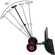 Snow Plow Snow Removal Shovel,Snow Shovel w/Wheels Snow Shovel,for Driveway Doorway Heavy Duty Metal Rolling Snow Plow for Snow Removal,w/Large Blade
