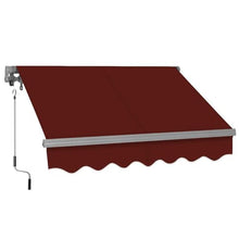 ADVANING SG Series, 12'x10' Manual Retractable Awning, Fully Assembled Quality UV+ Sun Shade Canopy, Color: Burgundy, MA1210-A108NG