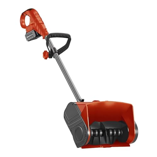 Foldable Snow Shovel Blower, Efficient Snow Removal Thrower with Directional Plate & Adjustable Front Handle, Battery Snow Blower for Patio, Deck, Driveway