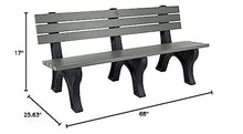 Sequoia Professional Aurora Park Bench 6 ft Coastal Teak