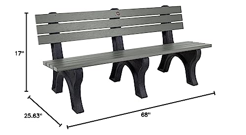 Sequoia Professional Aurora Park Bench 6 ft Coastal Teak