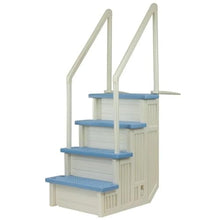 Pearl White with Tranquil Blue Steps Swimming Pool Ladder for Aqua Select