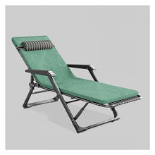 Chair Lazy Sofa Bed Sleeper, Padded Zero Gravity Chair, Outdoor Lounge Chairs Sun Loungers Adjustable Recliner With Detachable Soft Cushion And Pillow Metal Folding Reclining Lawn Chair ( Color : Gree