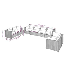 HKTMGDNG 8-Piece Modular PE Rattan Patio Sofa Set with Cushions