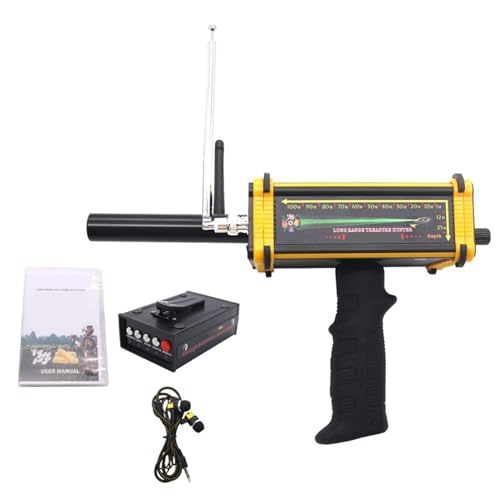Metal Detectors Long Range Metal Gold Detector Underground 100m LED Display 2 Antennas Plastic Case High Accuracy