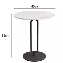 Iron Plate Side Table Corner Table Living Room Small Coffee Table Marble Small Round Table Sofa Balcony Small Table (D 45 * 55cm)