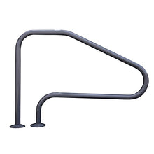 Saftron RTD-448-GG 4 Bend Swimming Pool Mounted Polymer Handrail, Graphite Gray