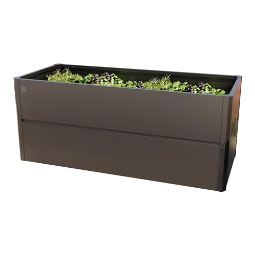 GFP PRIMEYARD 2.5 ft Tall Theo Raised Garden Bed, Metallic Anthracite
