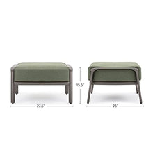 Winston Aspen Cushion 2 Piece Seating Set with Lounge Chair & Ottoman Weathered Teak