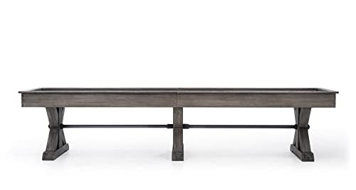 Empire USA Plank & Hide Otis Shuffleboard Table Weathered Grey 12'