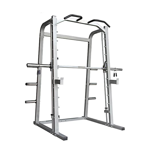 G FASHION STYLE Smith Machine with Linear Bearings and 7° Angle Barbell Silver Gray
