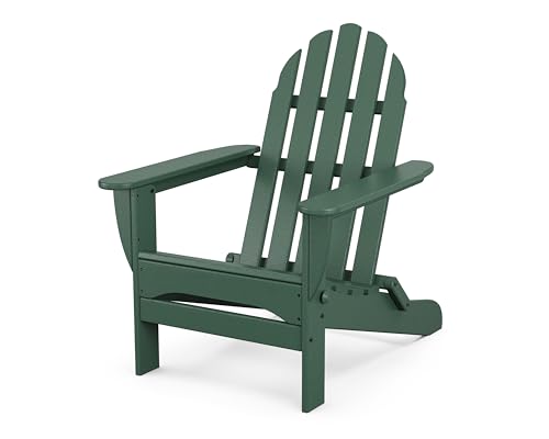 POLYWOOD AD5030GR Classic Folding Adirondack Chair, 38.5" x 31.25" x 33.5", Green