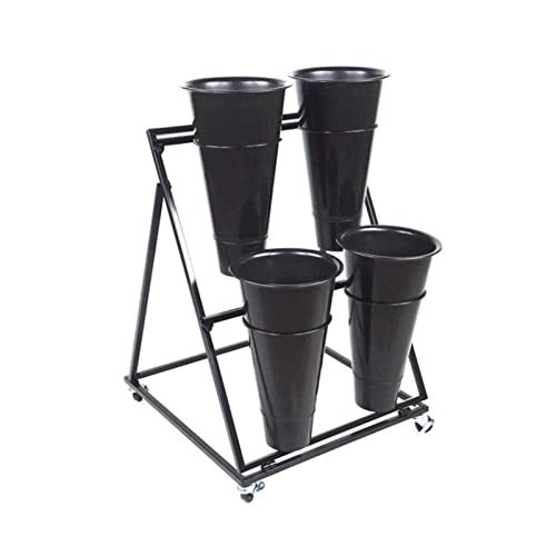 RWGOVLU Flower Stands For Indoor Plants Flower Rack Display Stand Plant Shelf With Wheels For Fresh Flower Sho