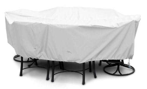 KoverRoos Weathermax 11462 Supersize High Back Dining Set Cover, 140 by 80 by 36-Inch, White