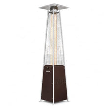 Garvee Pyramid Propane Patio Heater with Wheels & Waterproof Cover, Brown