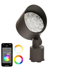 WAC Lighting LED Colorscaping Smart App Controllable Landscape Lighting with RGBWW Color Changing and Tunable White Power Accent 14W Light in Bronze