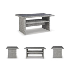 Signature Design by Ashley Naples Beach Contemporary Outdoor Rectangle Multi-Use Table, Light Gray