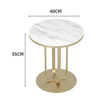 NRFJFOP Sofa Side Table Small Coffee Rock Slab Round Living Room Sideboard Household