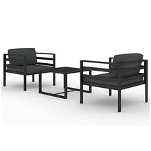 HKQWPBF Aluminum Patio Lounge Set with Cushions, 3 Piece Modular Outdoor Seating with Back Pillows, Lightweight and Sturdy Design for Comfortable Relaxation