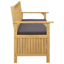 LPERTGFHU 2-Seater Garden Storage Bench, Acacia Wood Outdoor Patio Seat with Under-Seat Hidden Compartment, 47.24 x 24.80 x 33.07 in Rectangular Furniture