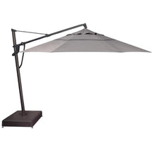 Treasure Garden AKZ PLUS Cantilever Umbrella 13' Obravia Boulder Canopy and Black Frame with Stationary Base