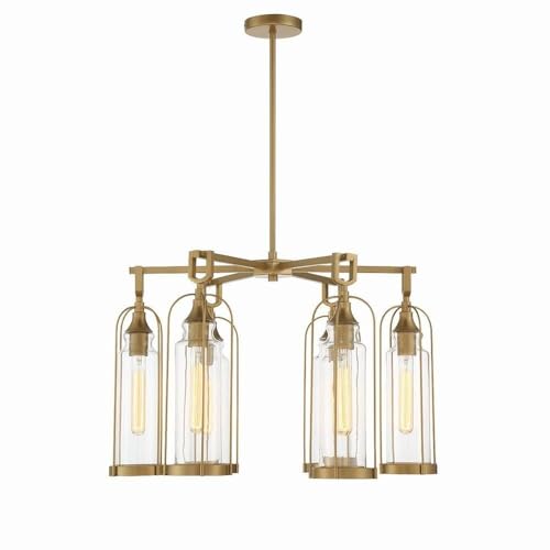 Eurofase Yasmin 6-Light Outdoor Pendant Vintage Style Aged Gold