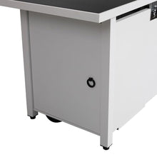 Outdoor Fire Pit Table with Steel Construction and Lid for Patio Use