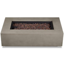Home Square 2-Piece Set with Fire Table with Conversion Kit and Fire Glass