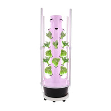 CCXYYFDJ Hydroponic Tower with 6 Wheels, 7-Layer 28-Plant Hydroponic Indoor Vertical Garden Growing System Kit with LED Grow Lights, 3-Level Lighting Modes & 24-Hour Cycle Timer for Vegetable Herbs