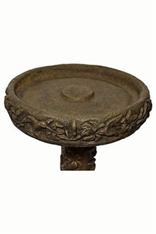 Solid Rock Stoneworks Hummingbird Birdbath- 27" h x 20" Dia- Espresso