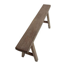 43" l Natural Wood Indoor Outdoor Small Noodle Bench Entryway Hallway Patio Seating Finish Solid