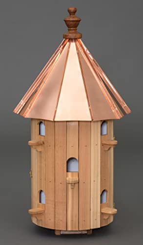 10-Hole Cedar Bird House with Copper Roof