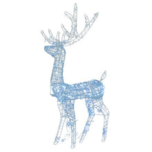 3 Pcs Acrylic Reindeer Christmas Decorations, 47.2" Large Lighted Deer Set with 140 LED Lights, 8 Lighting Modes, Waterproof Outdoor Holiday Decor, Cool White