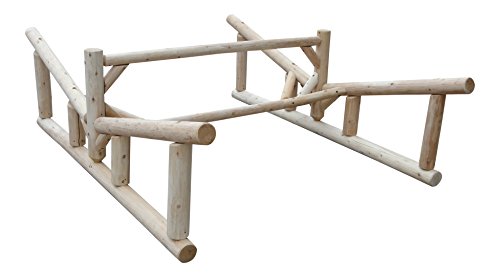 Log Kayak Rack 2-Place Rowboat Rack Unfinished