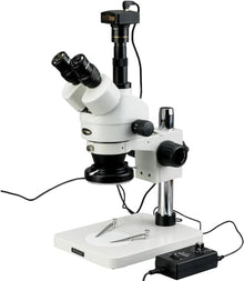 AmScope Digital Trinocular Stereo Zoom Microscope White