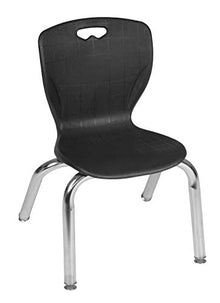Regency Height Adjustable Mobile Classroom Table Set with 12" Andy Chairs Grey/Black