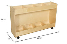 Contender Birch Montessori Kids' Bookcase Display Stand Natural