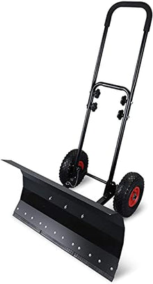 Efficient Snow Shovel with Wheels Heavy-Duty Dual-Pole Snow Shovel with Wheels and Adjustable Handle Efficient Rolling Snow Plow Suitable for Clearing Snow On Driveway Or Road Surface