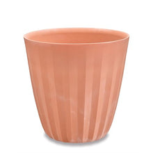 Crescent Garden Pleat Modern Decorative Planter, Indoor/Outdoor Pot, Resin Plant Pot with Drain Hole - 23" W x 27" H (Terracotta-Colored)