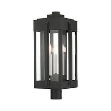 Livex Lexington 3 Light Outdoor Post Top Lantern Black