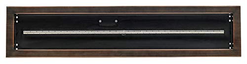 36"x 6" Linear Channel Oil Rubbed Bronze Drop-in Pan with Spark Ignition Kit - Propane