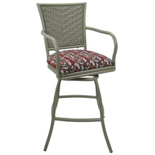 Tobias Designs Inc. Set of 3 Erin - Outdoor Indoor 26" Swivel Bar Stool - Simi Desert Rose on Beige