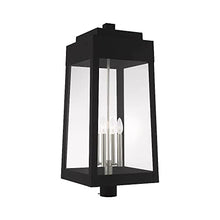 Livex Four Light Outdoor Post Top Lantern Black