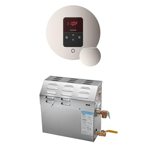 Mr Steam MS 7.5kW (7500W) Steam Shower Generator Package w/round iTempo Control in Polished Nickel
