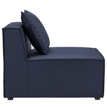Modway EEI-4388-NAV Saybrook Patio Upholstered Sectional Sofa in Navy, 8-Piece Set