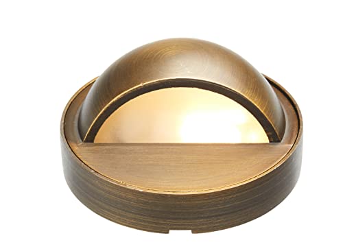 VOLT 10-Pack 12V Cast Brass Deck Lights with 3W 2700K Warm White G4 LED Bulbs Bronze