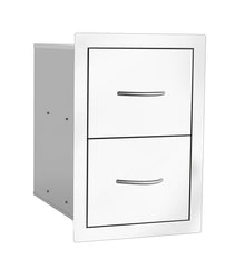 Bullet by Bull Classic Double Drawer Storage Stainless Steel Drop in for Outdoor Kitchen BBQ Island