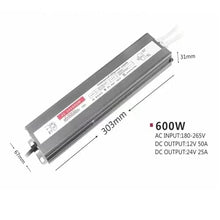 LED Supply 100W 150W 200W 300W 400W 500W 600W Lighting DC12V DC24V Waterproof IP67 Lamp(600Watts,DC24V)